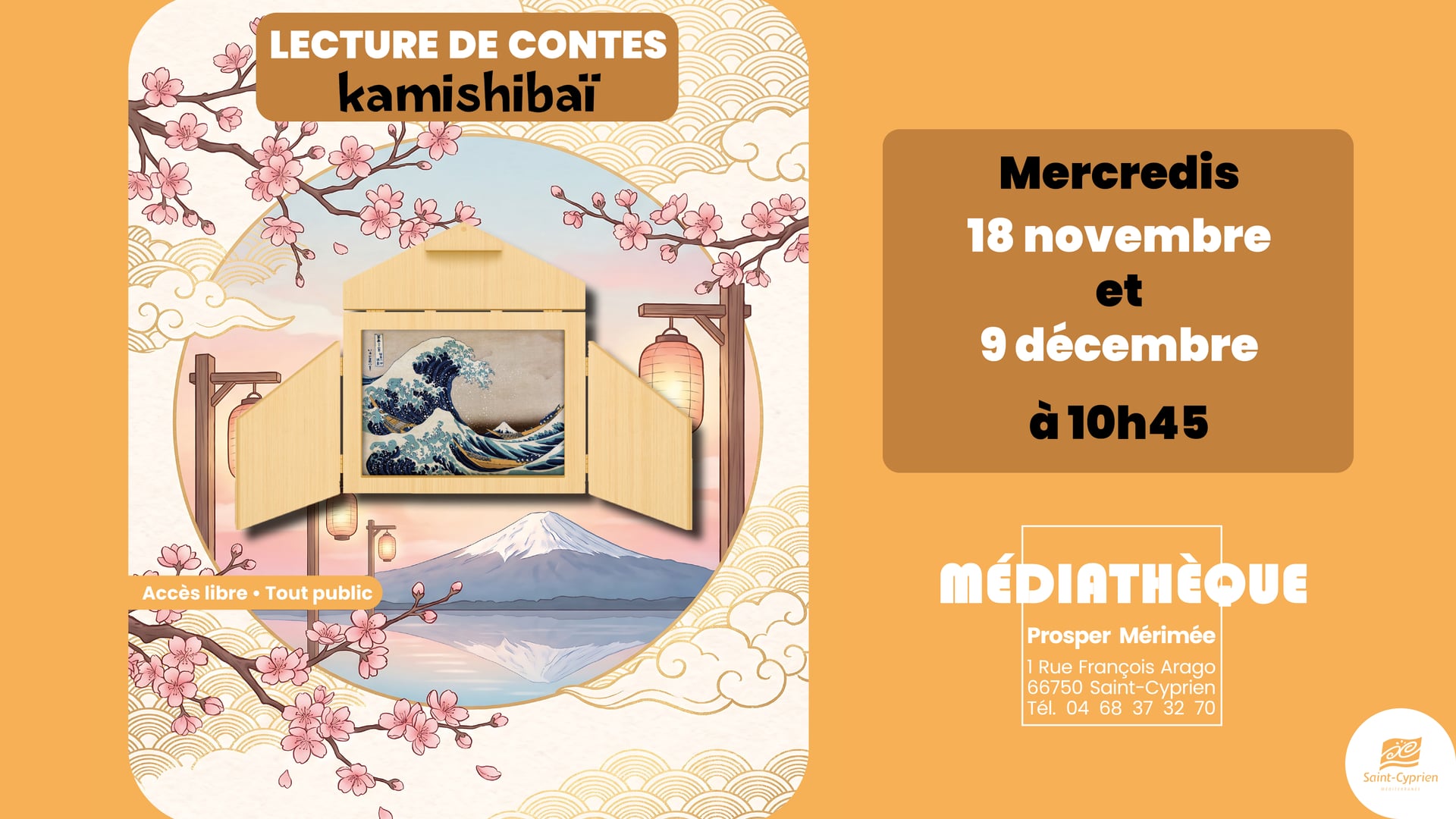 KAMISHIBAÏ MENSUEL A LA MEDIATHEQUE