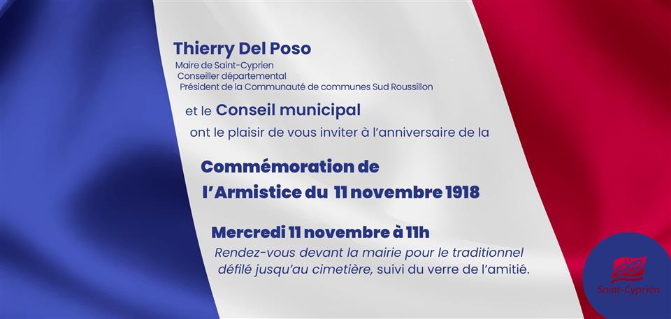 Cérémonie de l’armistice du 11 novembre 1918