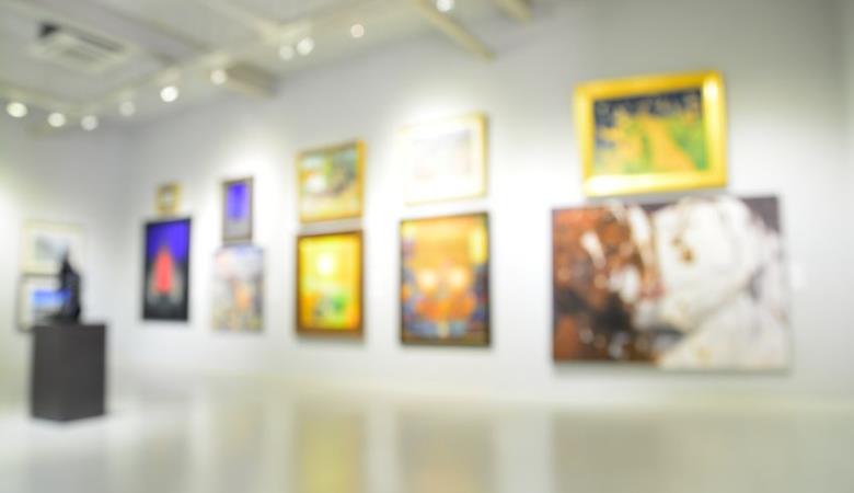 Blur or Defocus image of the lobby of a modern art center 