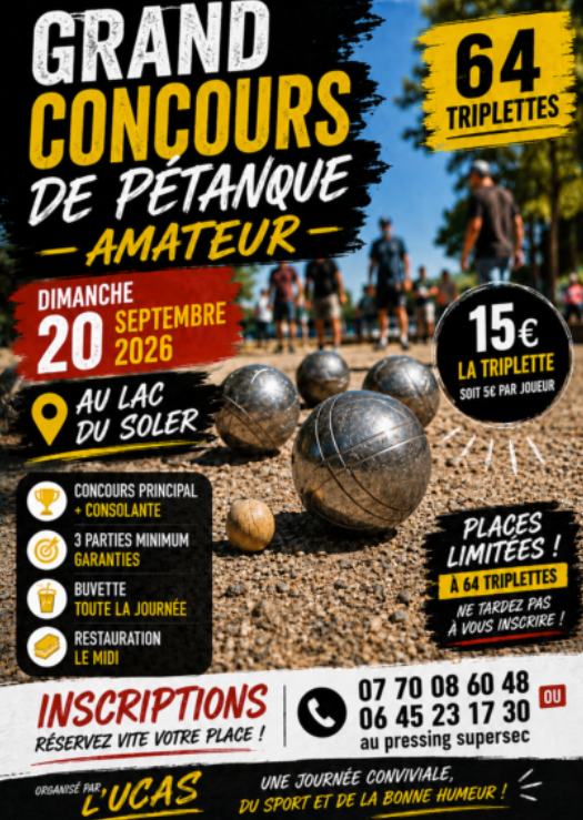 Grand concours de pétanque amateur
