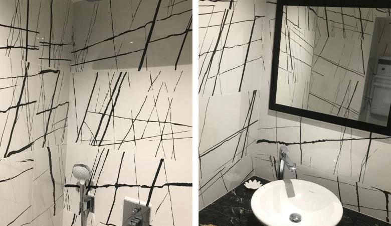 Salle de bain avec douche à l'italienne Gîte Cadaq_12