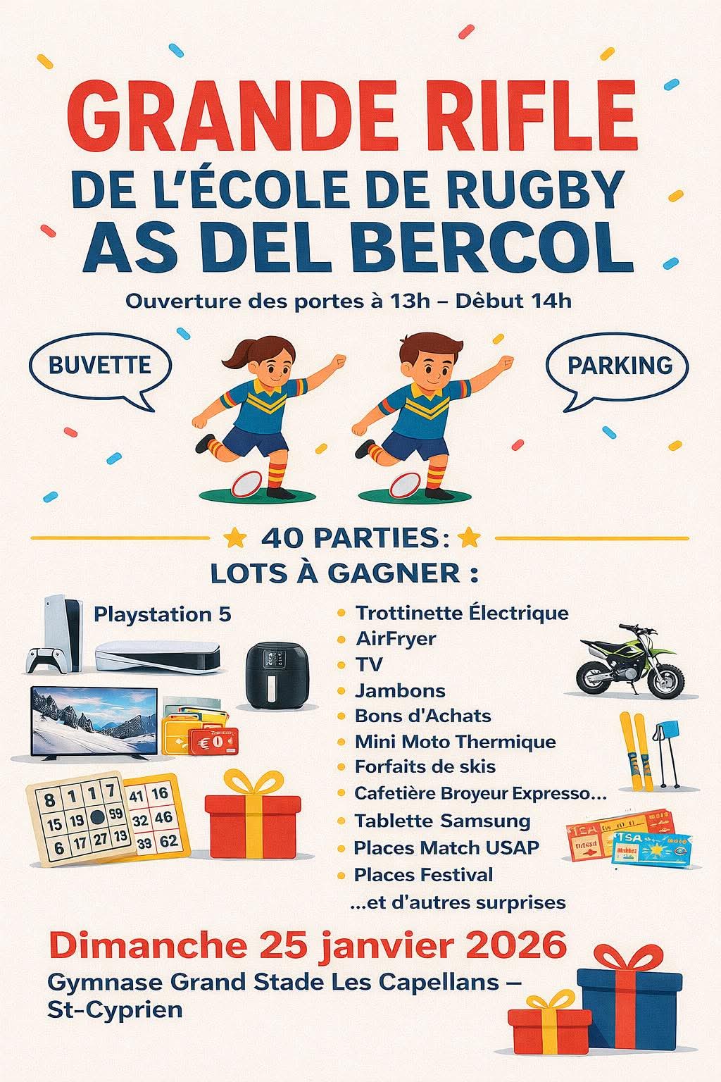 GRANDE RIFLE DE L&rsquo;ÉCOLE DE RUGBY AS DEL BERCOL