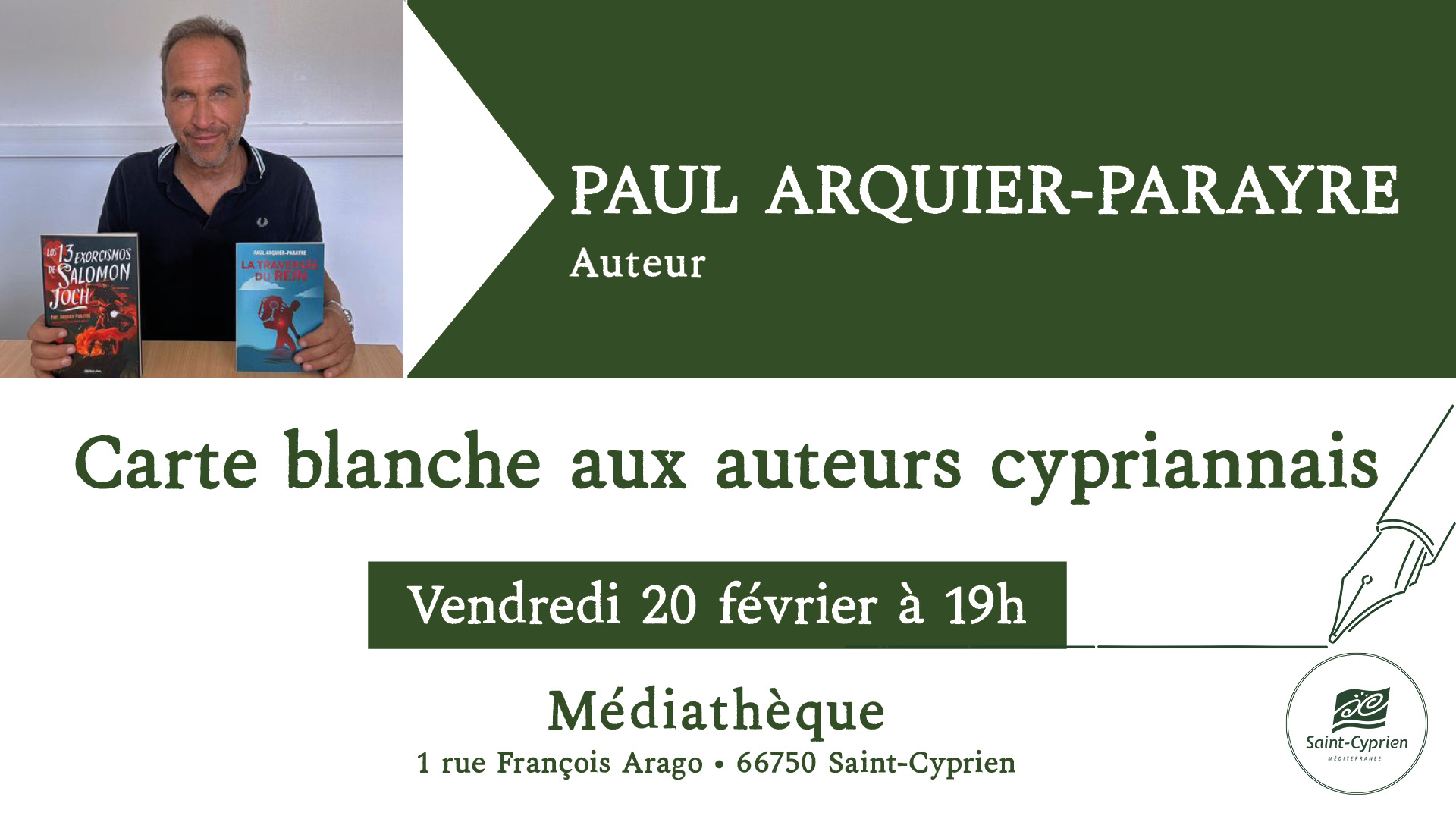 CARTE BLANCHE AUX AUTEURS CYPRIANNAIS : PAUL ARQUIER-PARAYRE