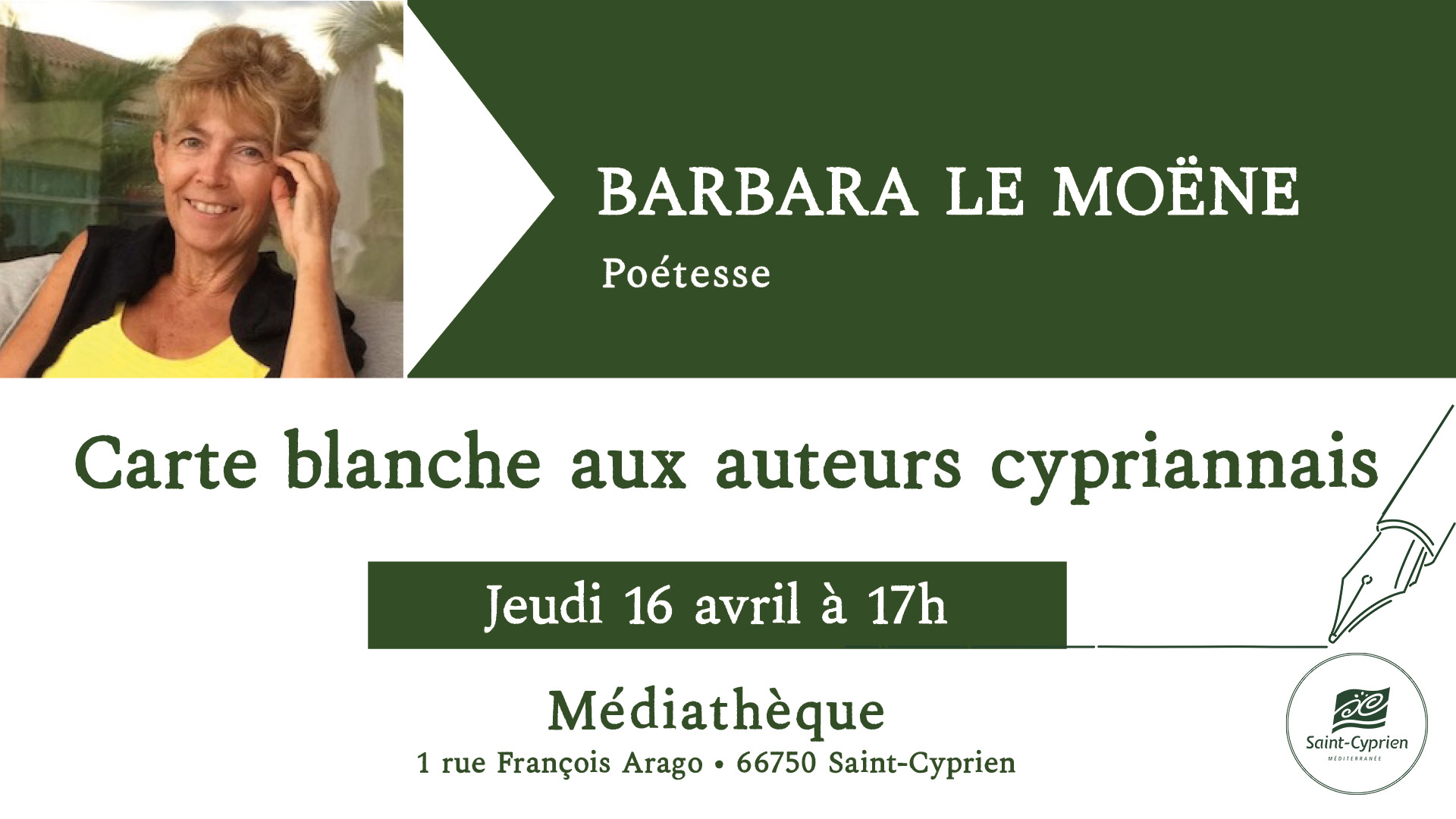 CARTE BLANCHE AUX AUTEURS CYPRIANNAIS : BARBARA LE MOËNE