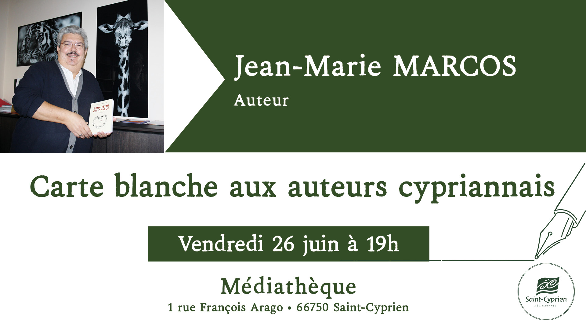 CARTE BLANCHE AUX AUTEURS CYPRIANNAIS : JEAN-MARIE MARCOS