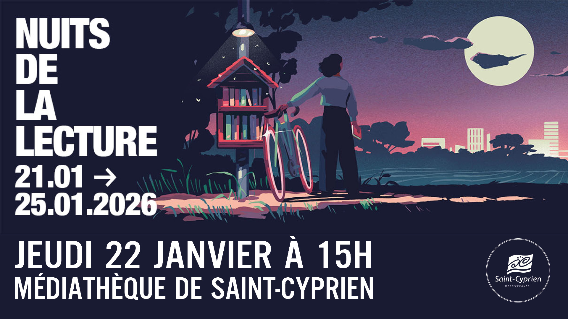 LES NUITS DE LA LECTURE 2026 : LA LITTERATURE AU FIL DES VILLES & DES CAMPAGNES