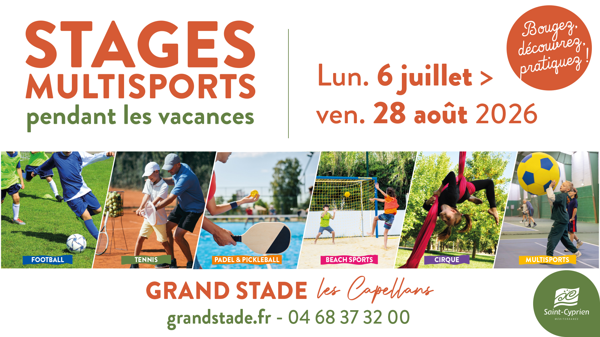 STAGES MULTISPORTS A GRAND STADE LES CAPELLANS PENDANT LES VACANCES D&rsquo;ÉTÉ