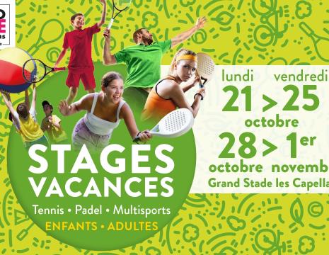 STAGES VACANCES TENNIS PADEL ADULTES Du 21 au 31 oct 2024