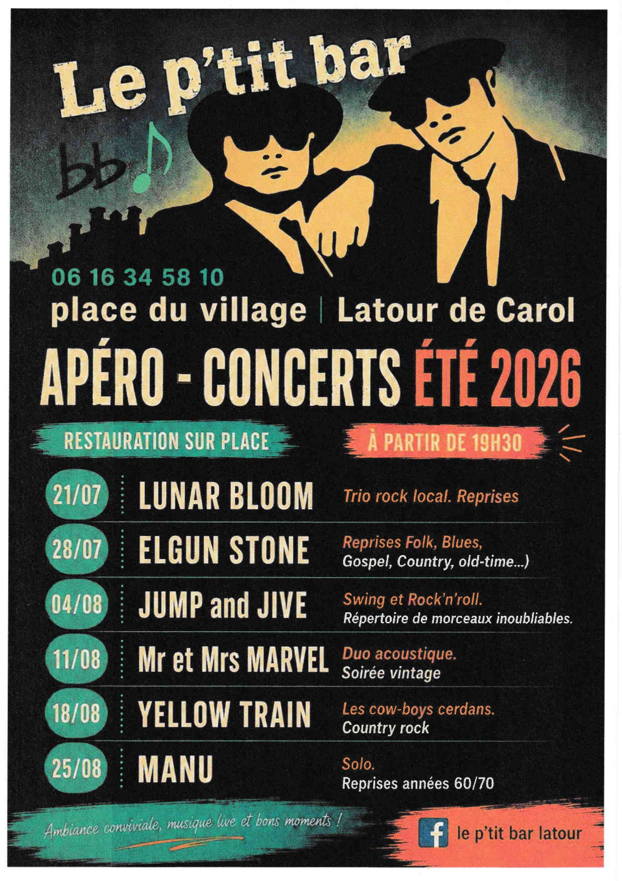 CONCERT AU P&rsquo;TIT BAR – LATOUR DE CAROL