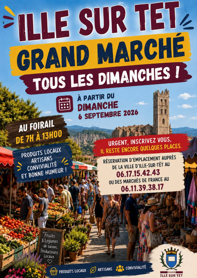 Grand marché le dimanche