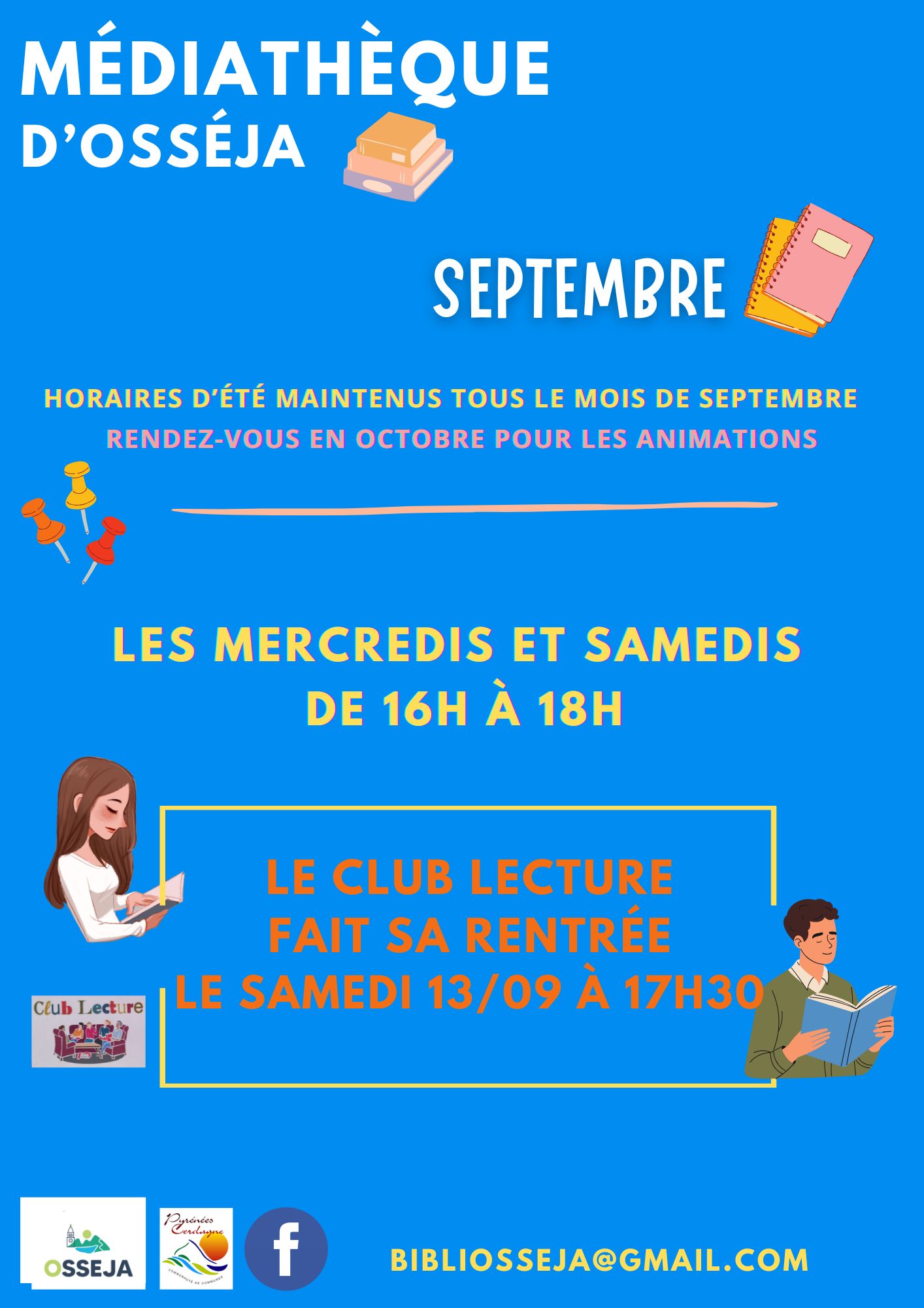 CLUB LECTURE – MEDIATHEQUE OSSEJA