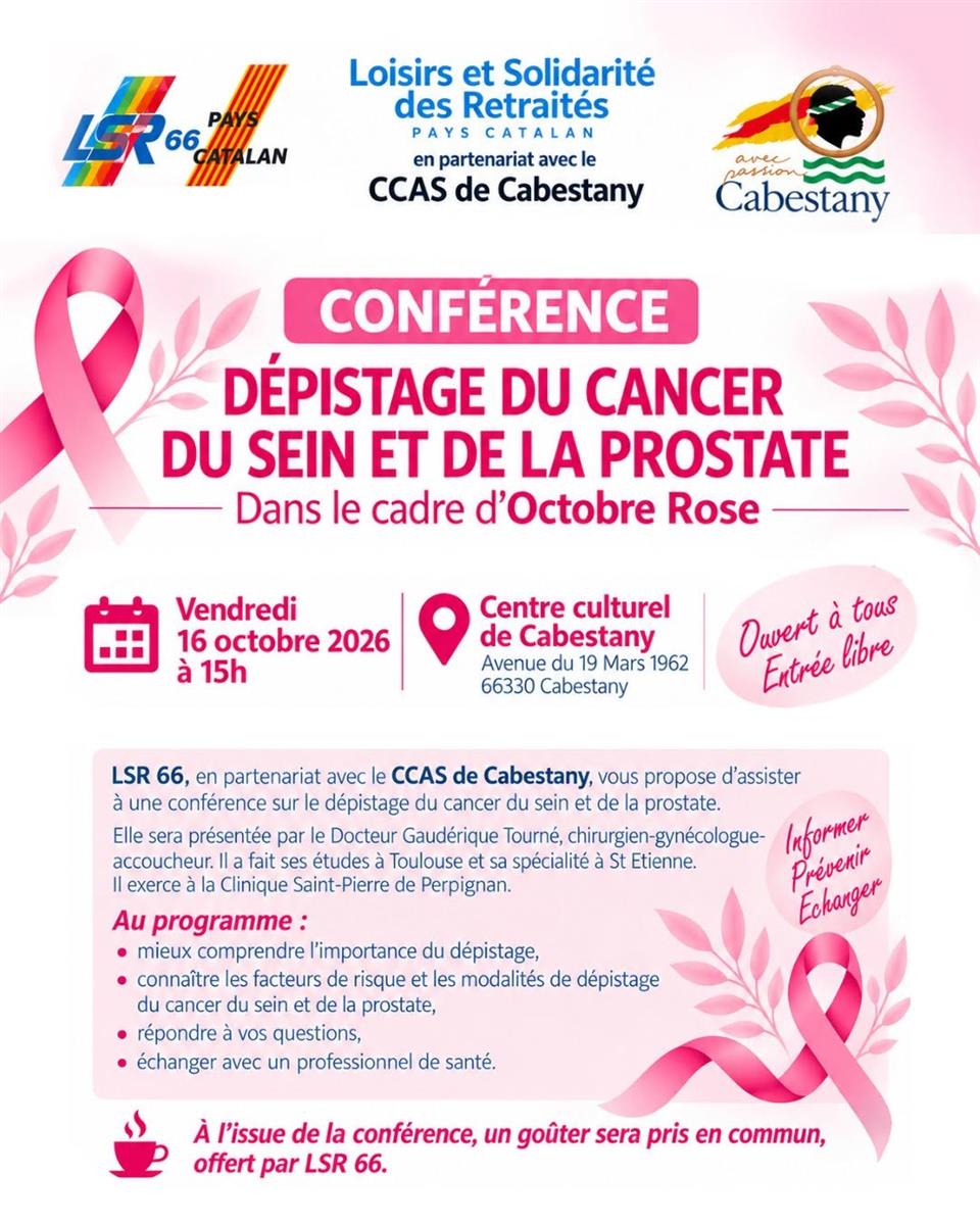 Octobre rose: Conférence sur le dépistage