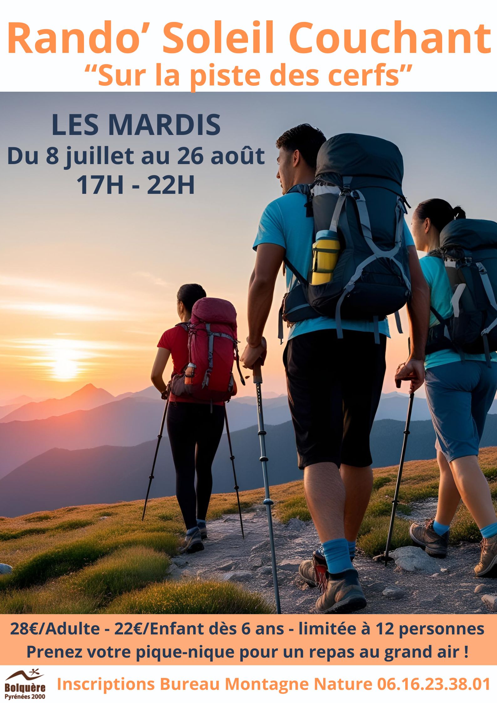 RANDO SOLEIL COUCHANT “SUR LA PISTE DES CERFS”