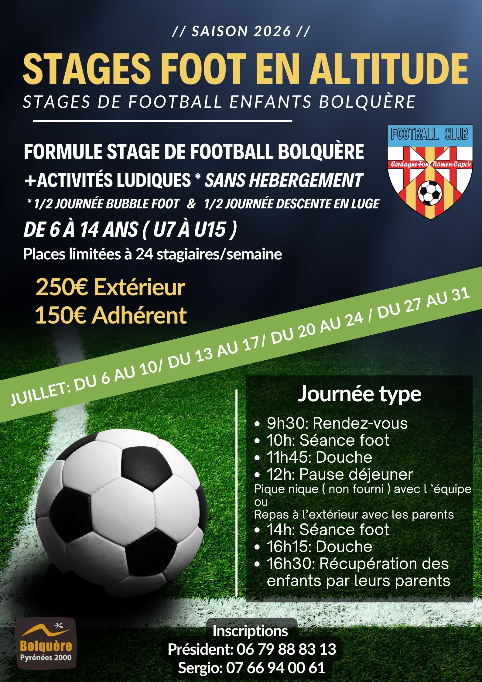 STAGE DE FOOT EN ALTITUDE