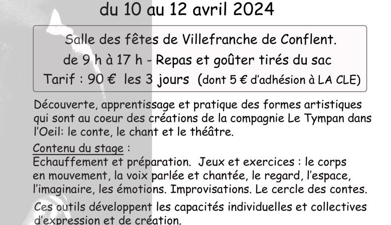 stage theatre Flyer 2023 TYMPAN LA CLE VDC oct 23 fev 24 avr 24