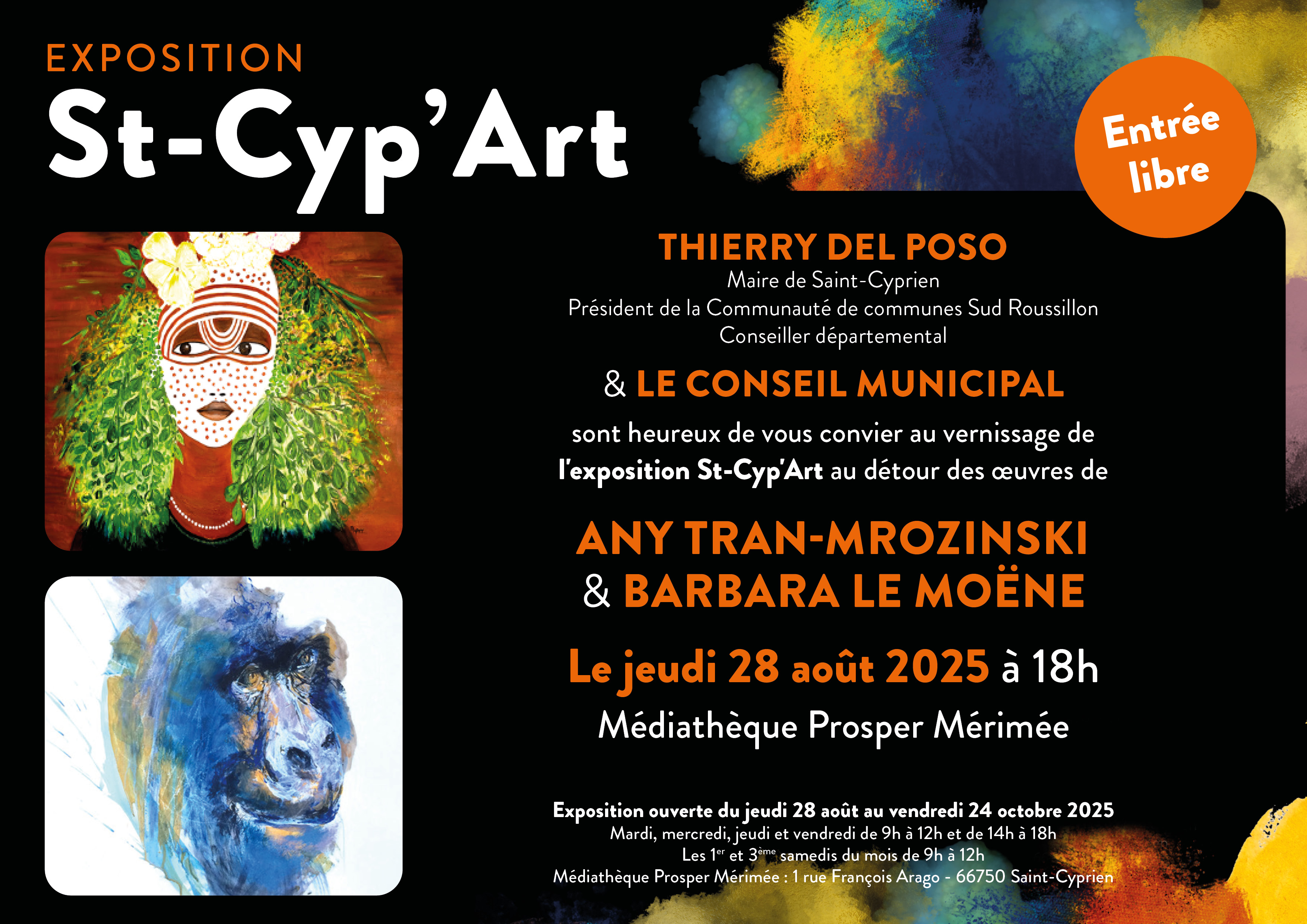VERNISSAGE DE L’EXPOSITION ST-CYP’ART ANNE-MARIE MROZINSKI & BARBARA LE MOËNE