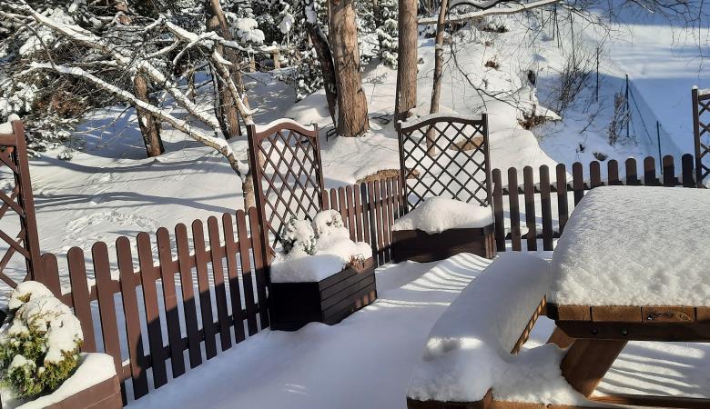 terrasse en hiver