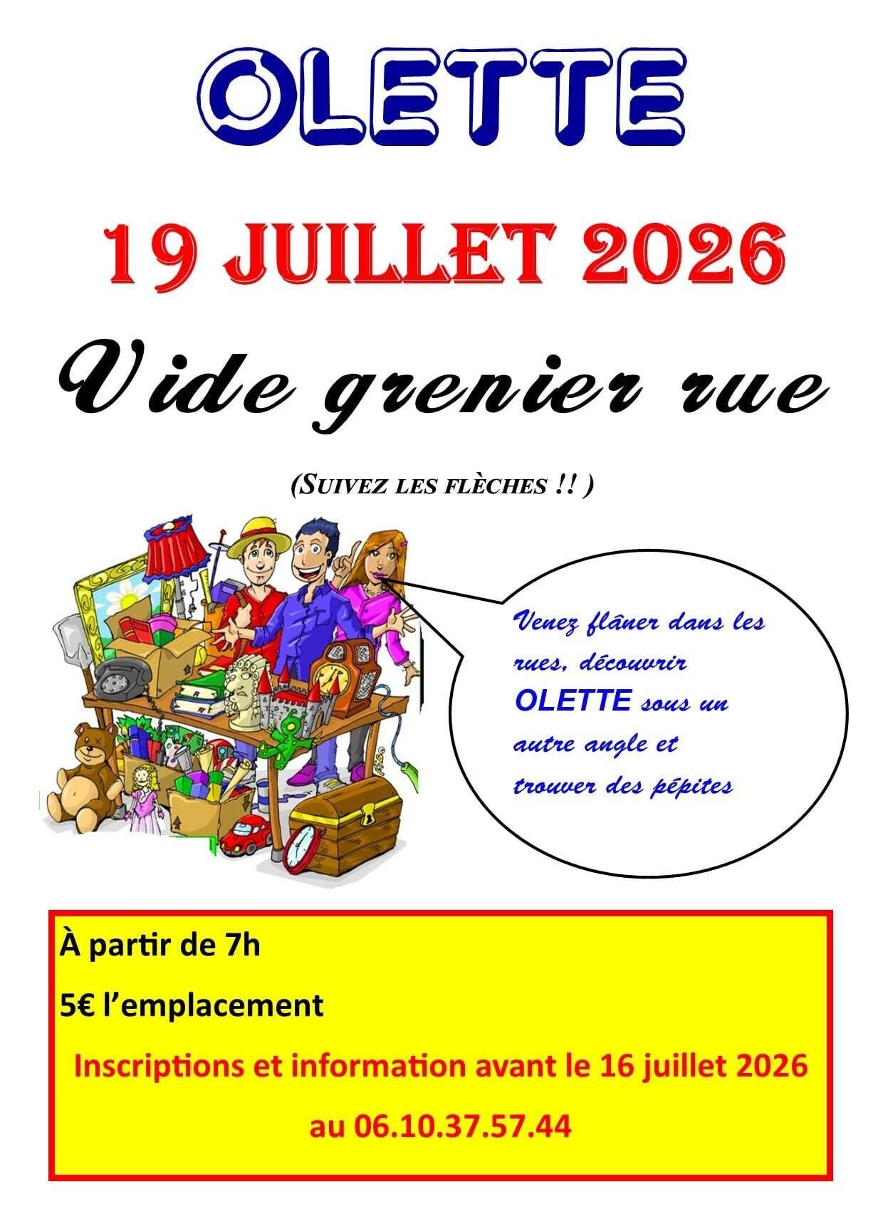 VIDE GRENIER À OLETTE